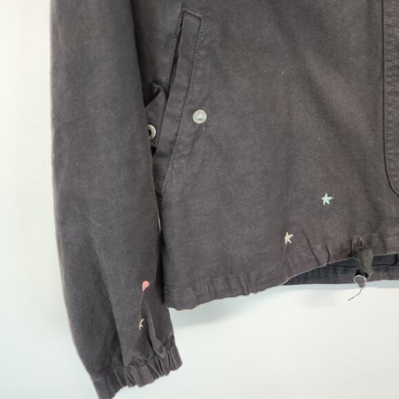 Chaser Military Jacket Size M Black Canvas Embroidered Patches Moto Punk Biker - Picture 13 of 16